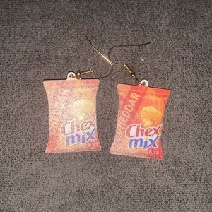 Chex Mix Cheddar Chips Snacks Products Earrings -23